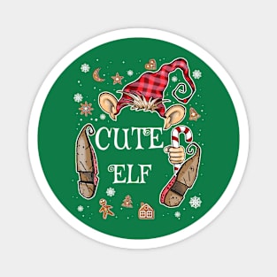 Cute Elf Christmas Costume Magnet